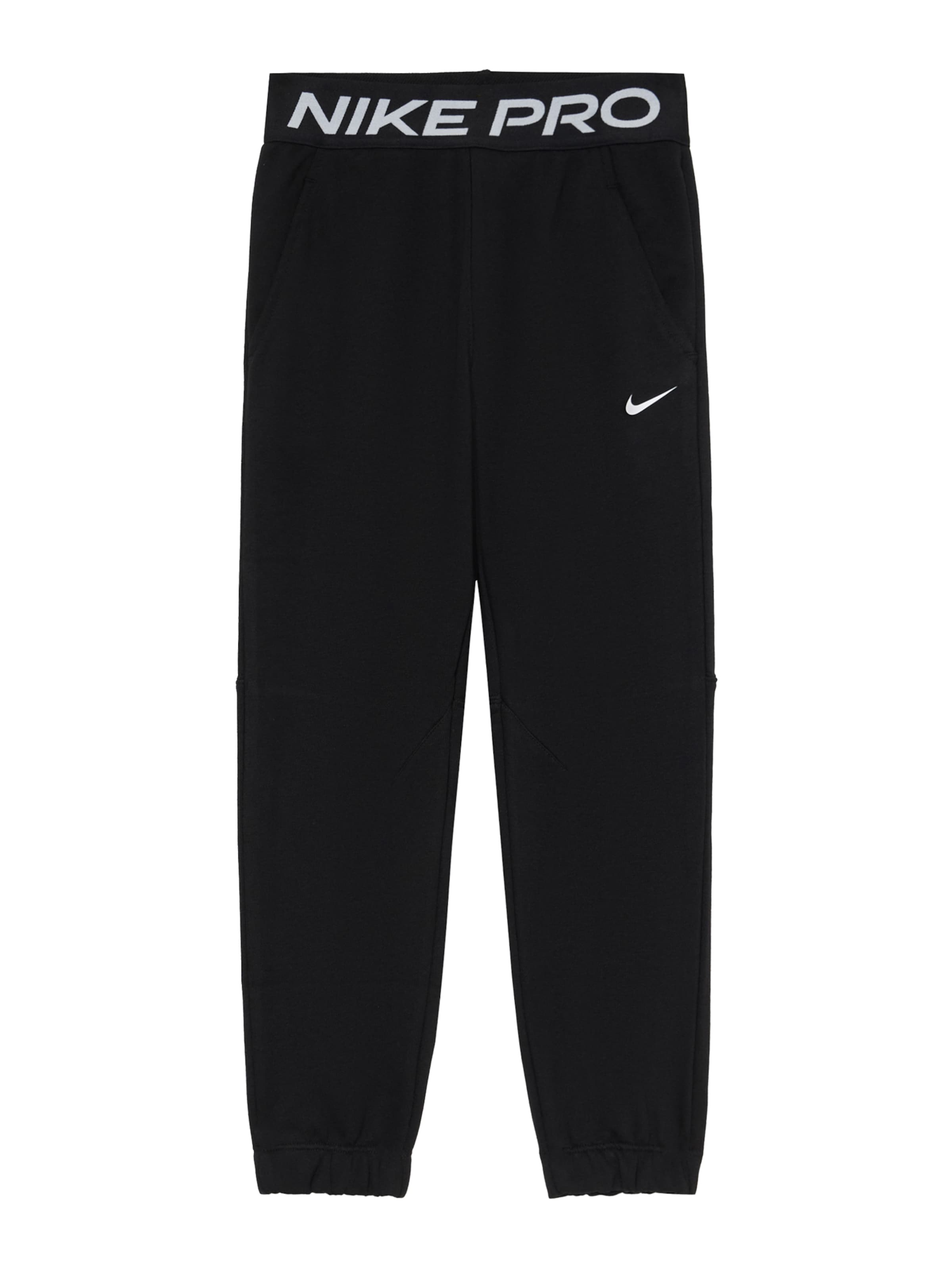 Effilé Pantalon de sport 'Pro' NIKE en noir : devant