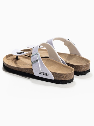 Bayton - Sandalias de dedo 'Melia' en blanco