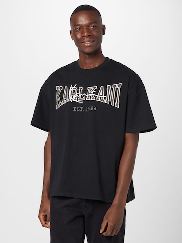 Karl Kani - Camisa 'College Signature Heavy' em preto: frente