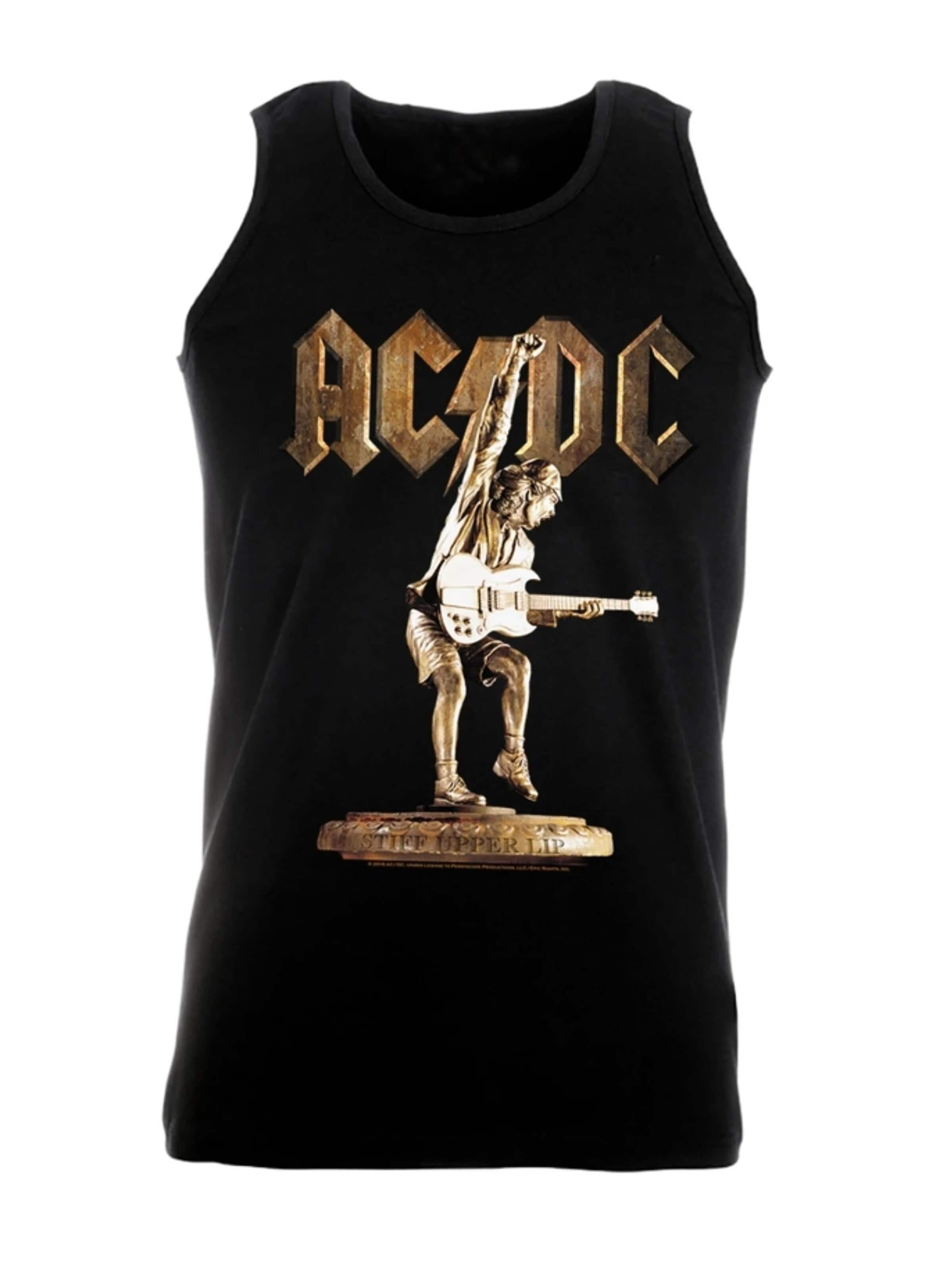 T-Shirt AC/DC en noir : devant