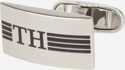 TOMMY HILFIGER Manschettenknöpfe in schwarz / silber, Produktansicht