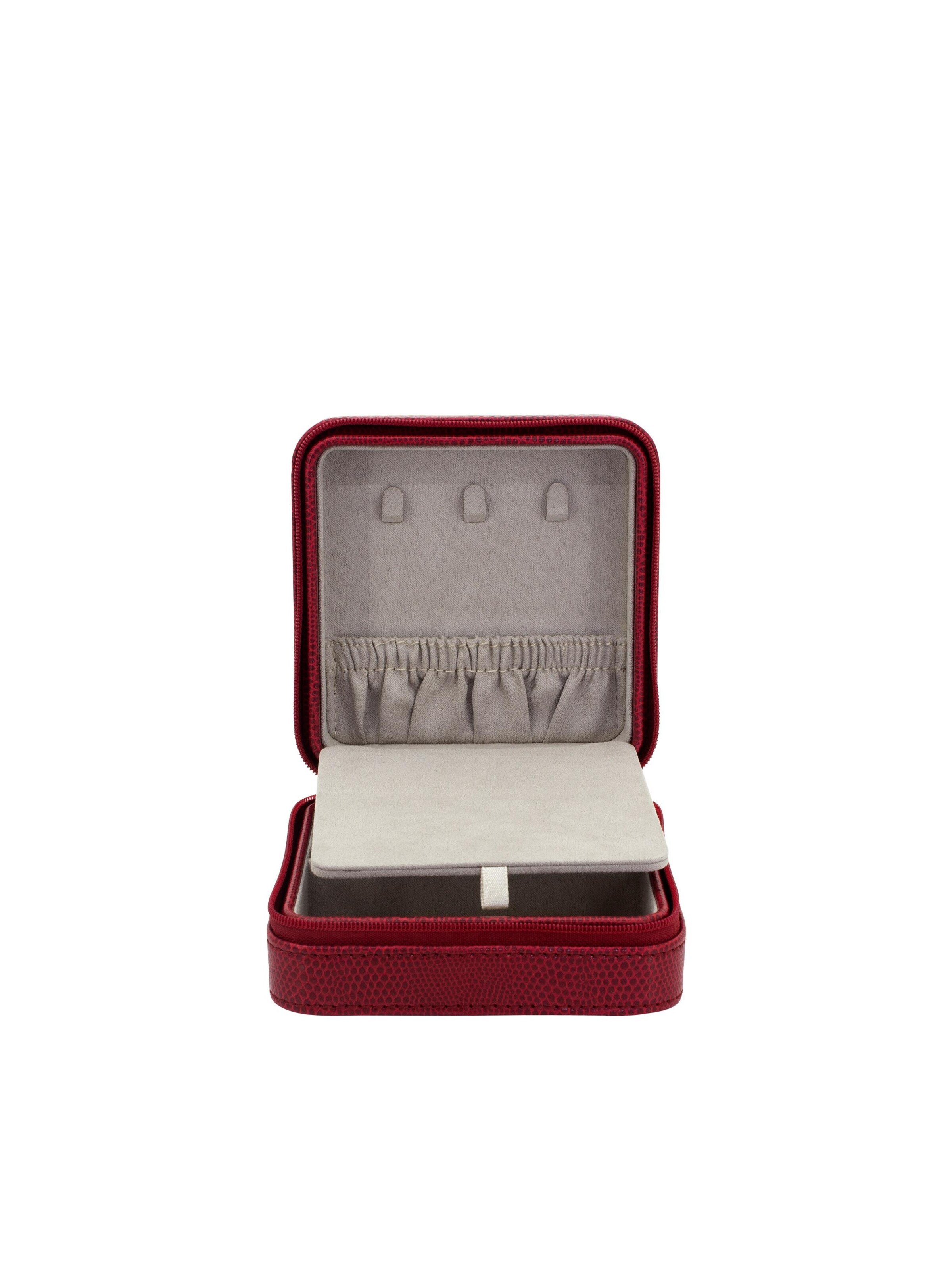 Boîte à bijoux 'MILANO Schmucketui in Lizard Optik' Friedrich23 en rouge