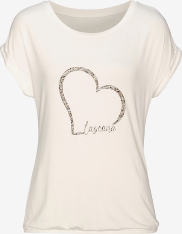 T-shirt LASCANA en beige : devant