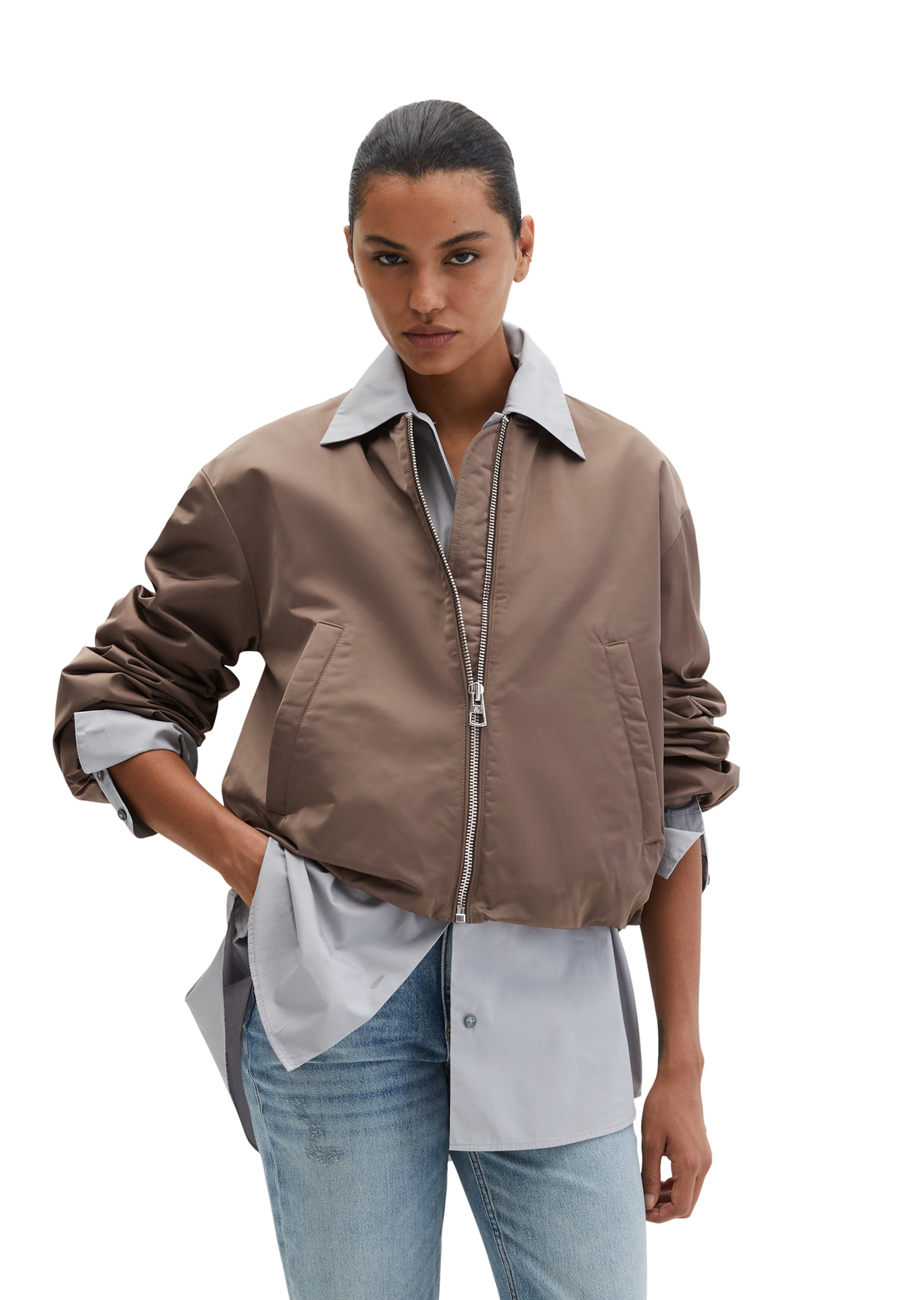 Marc O'Polo Between-season jacket in Brown: front