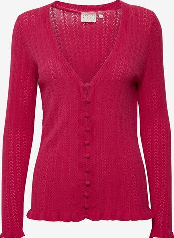 Atelier Rêve Knit Cardigan 'Irfantino Ca3' in Pink: front