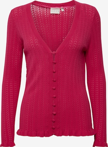 Atelier Rêve Knit Cardigan ' Irfantino Ca3' in Pink: front