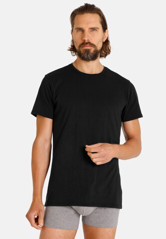 T-Shirt camano en noir : devant