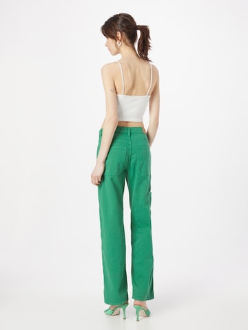 Gina Tricot Loose fit Cargo jeans 'Carpenter' in Green