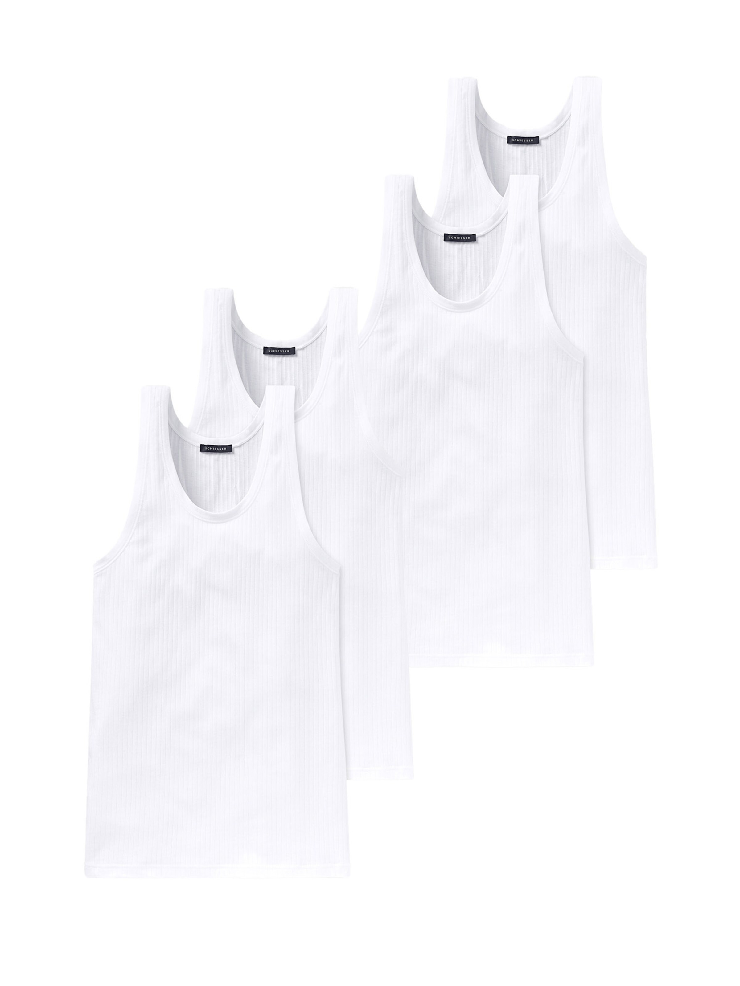 SCHIESSER Unterhemd 'Authentic' in Weiß: Vorderseite
