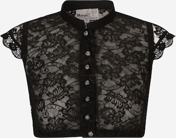 MARJO Traditional Blouse 'Delrose-Eva' in Black: front