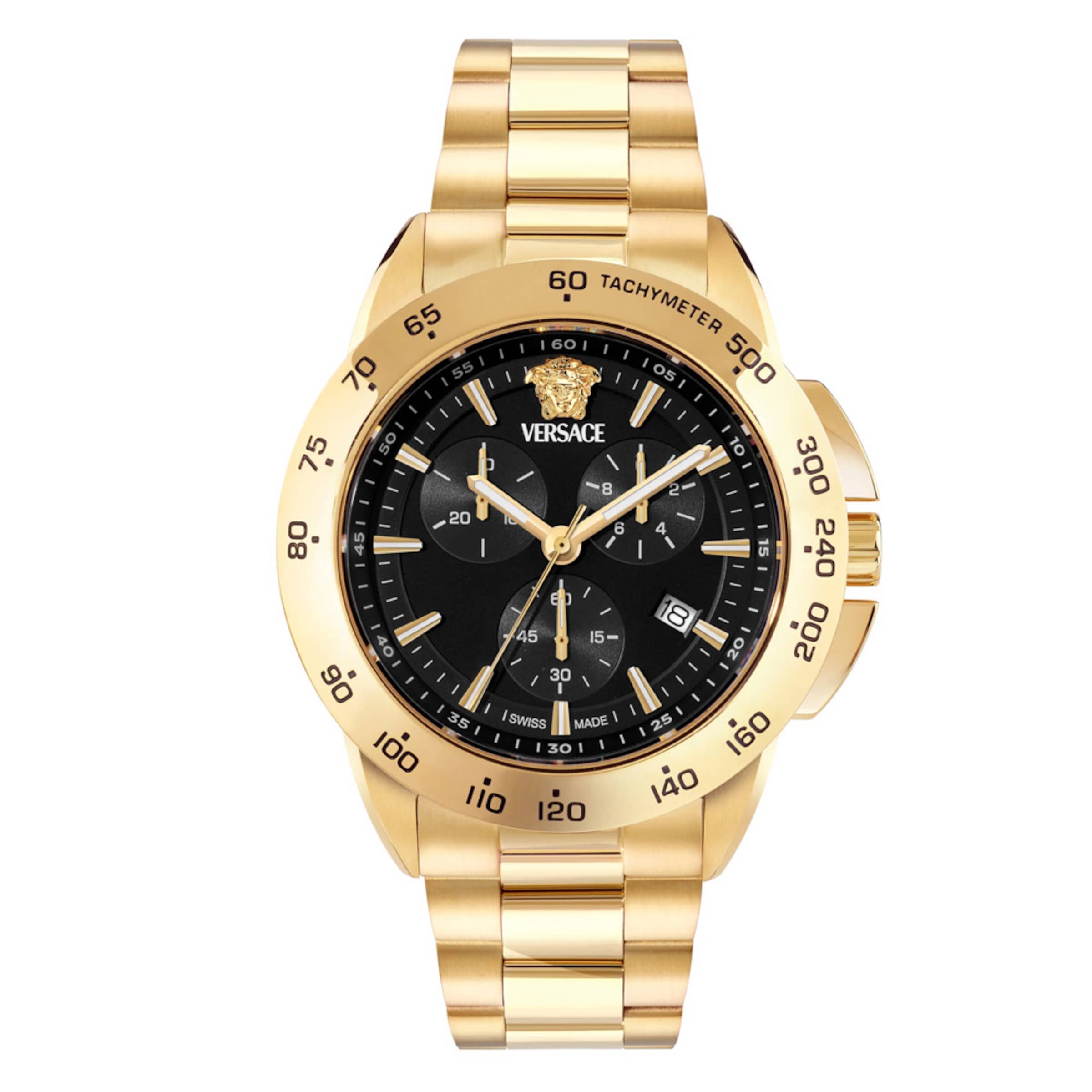 VERSACE Analog watch 'Vekia' in Gold: front