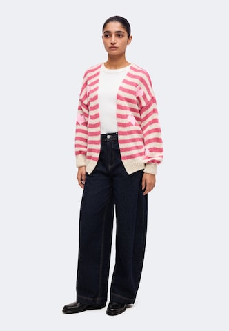 Hailys Knit Cardigan 'Ka44rena' in Pink: front