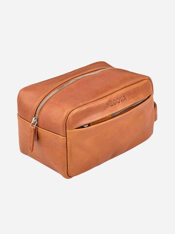 NEGOTIA Leather Toiletry Bag 'Apex' in Brown