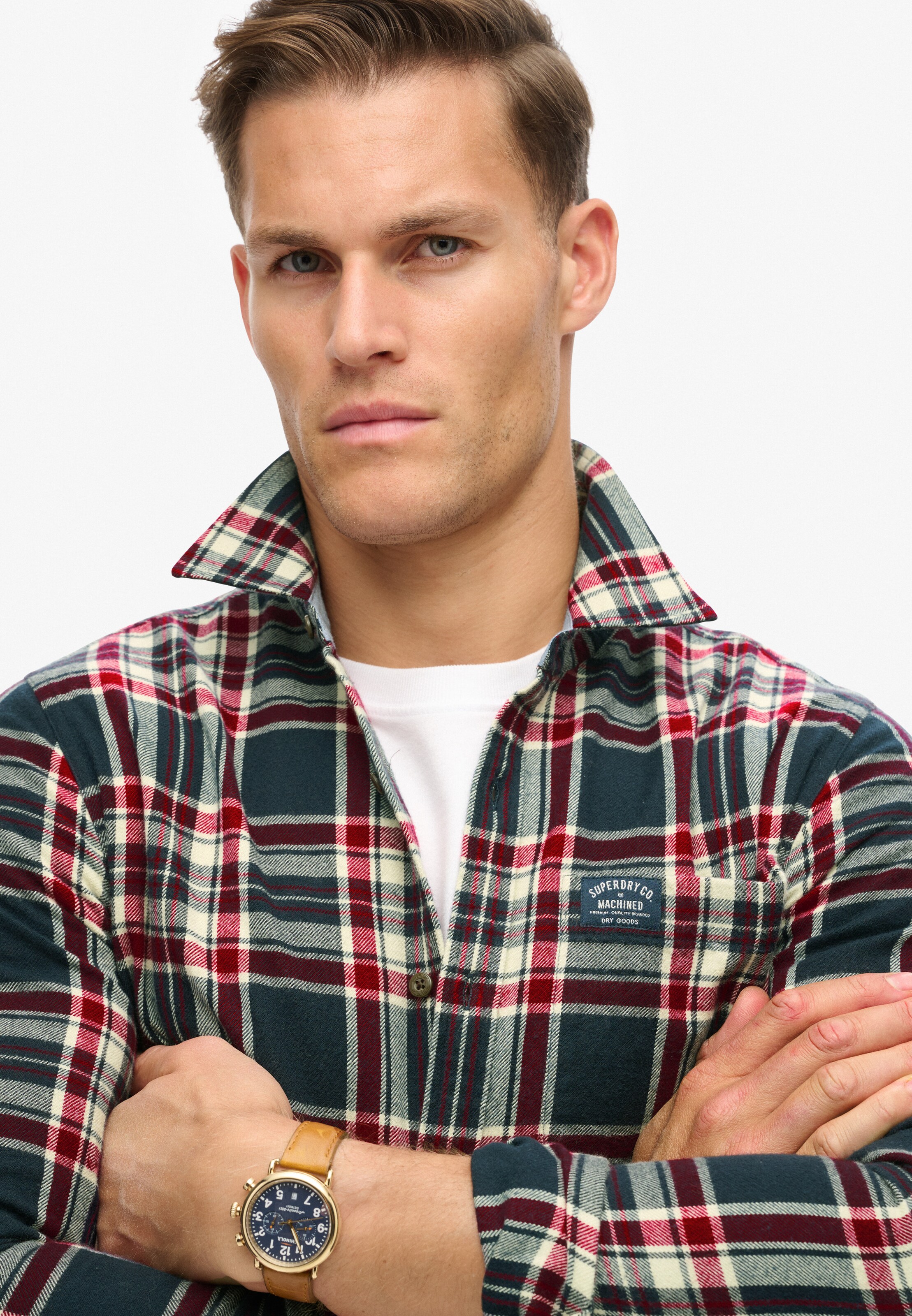 Superdry Regular fit Button Up Shirt in Blue