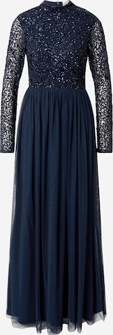 LACE & BEADS Evening Dress 'Margeritta' in Blue: front