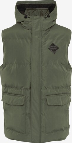 Threadbare Bodywarmer 'Athletic' in Groen: voorkant