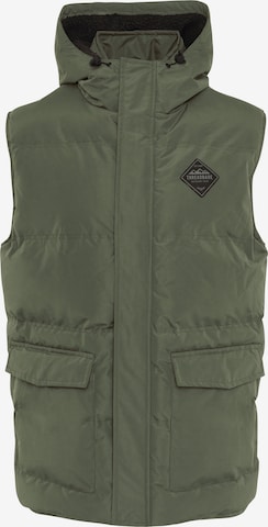 Threadbare Weste 'Athletic' in Grün: Vorderseite