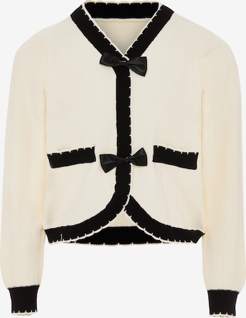 NAEMI Strickjacke in Weiß: Vorderseite