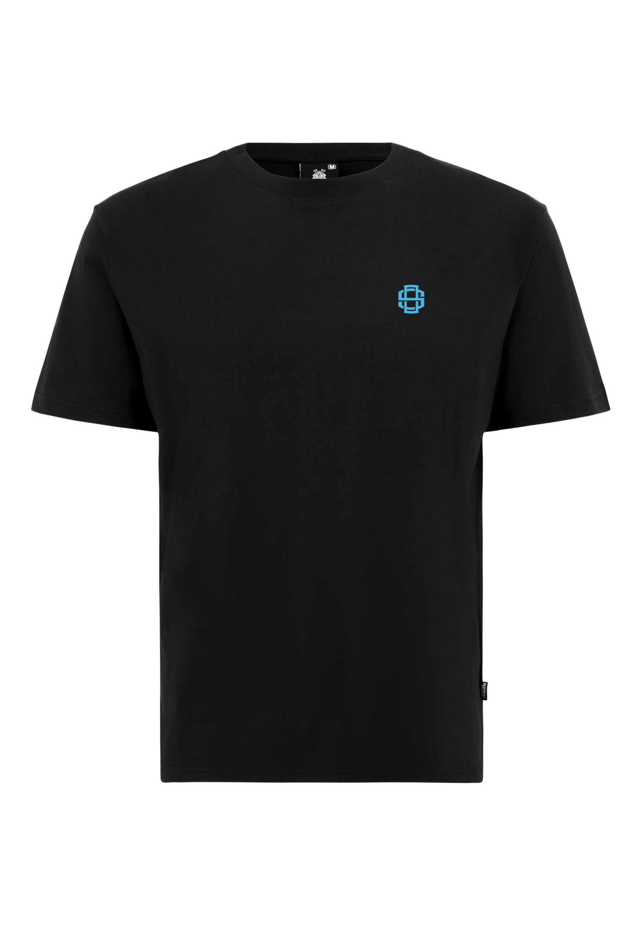 Oldskull Shirt 'Retro Pixel Wave Logo Graphic' in Black