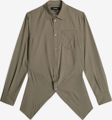 Chemisier 'Slim Kick Long Sleeve Shirt' G-STAR en marron : devant