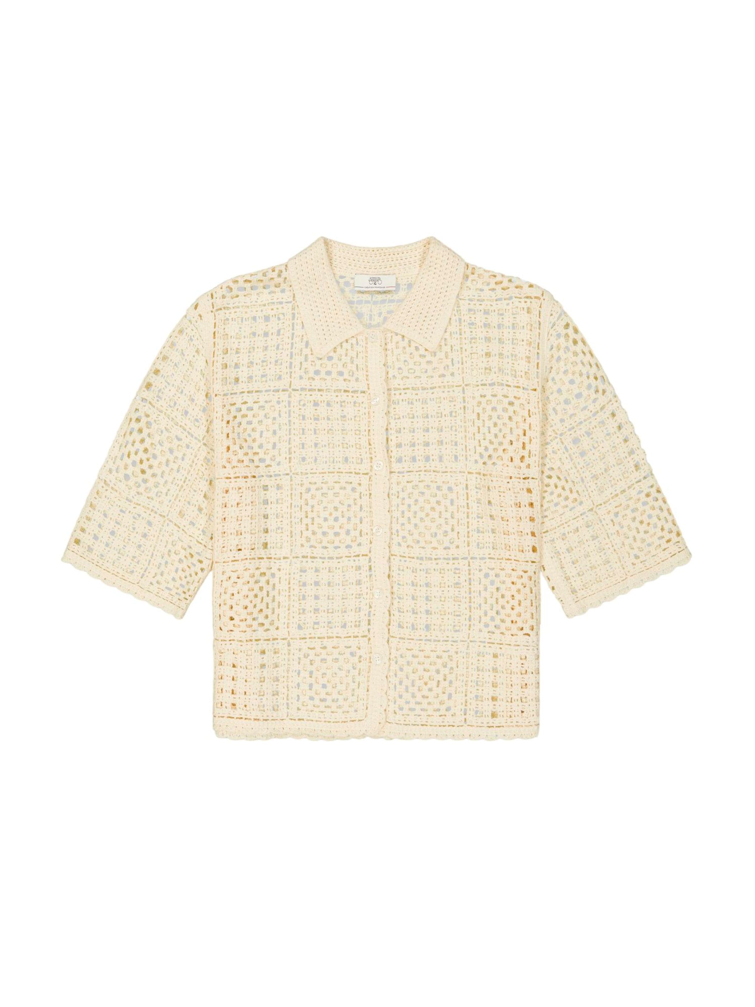Le Temps Des Cerises Vestes en maille en XS en jaune, Vue avec produit