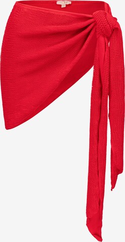 Jupe 'Scrunch Short Ruffle' Moda Minx en rouge : devant