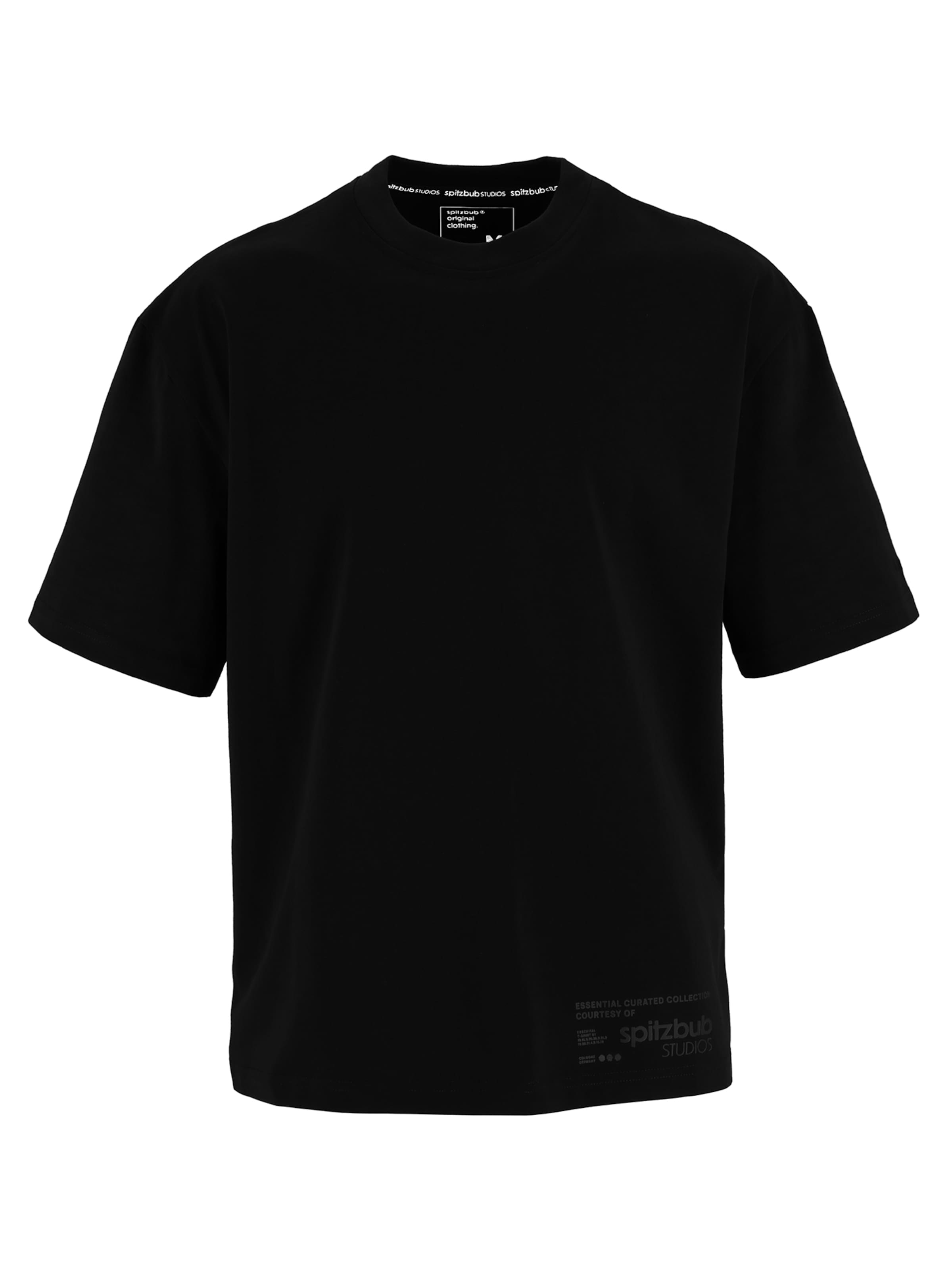 SPITZBUB T-Shirt 'Essentials ' in Schwarz: Vorderseite