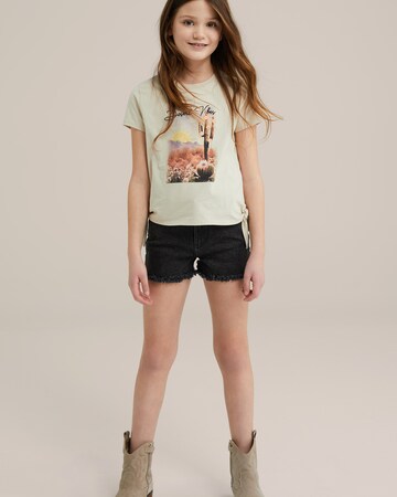 T-Shirt WE Fashion en beige