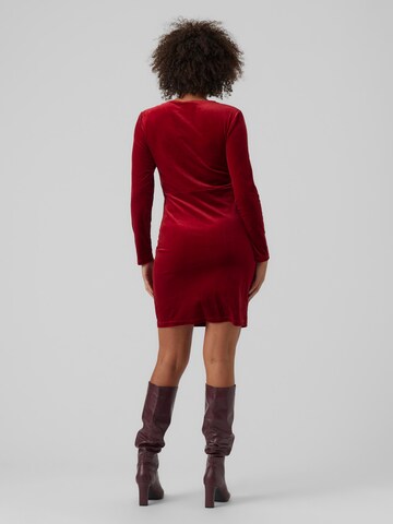 MAMALICIOUS Dress 'SANDRA' in Wine Red