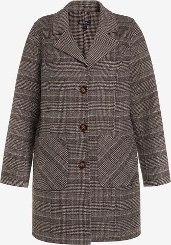 Ulla Popken Between-Seasons Coat in Brown: front