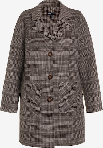 Ulla Popken Between-Seasons Coat in Brown: front