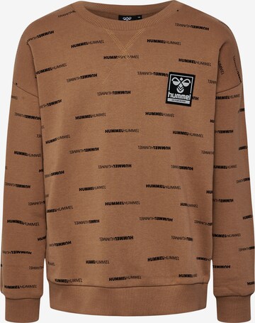 Hummel Sweatshirt in Bruin: voorkant