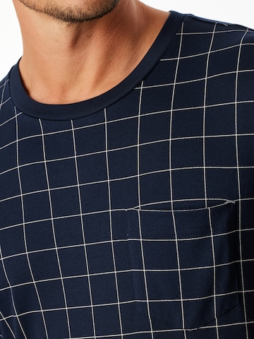 SCHIESSER Pyjama 'Fine Interlock' in Blau