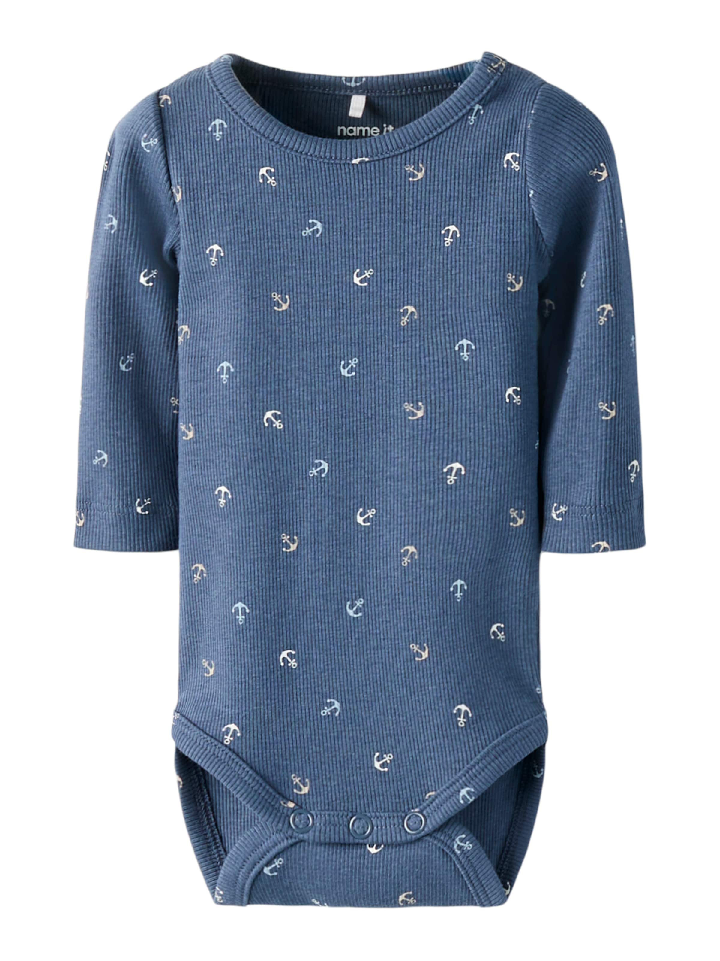 NAME IT Sparkdräkt/body 'NBMFANCHOR' i blå: framsida