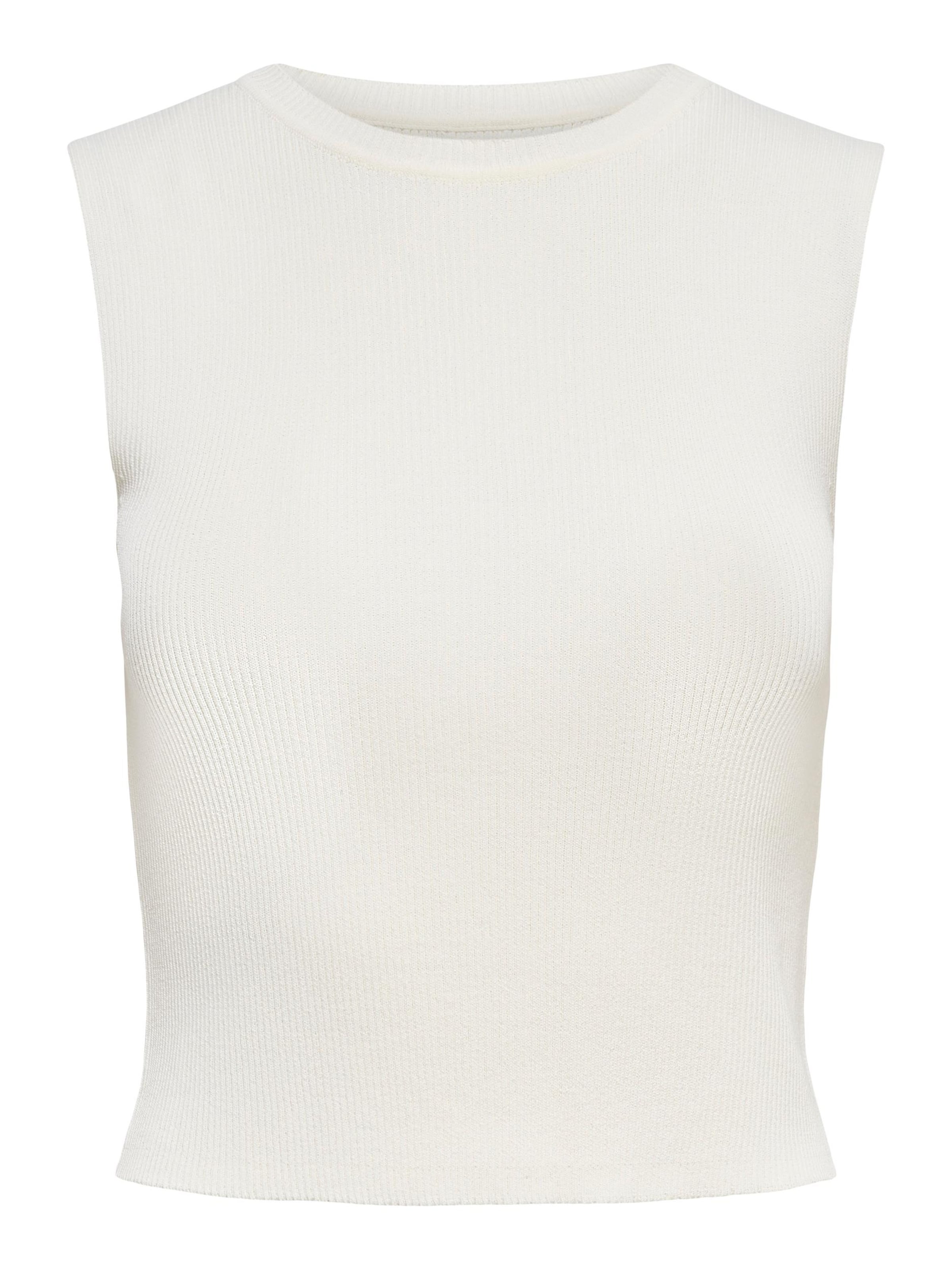 ONLY Kootud topp &#x27;Majli&#x27;, värv valge: eest vaates