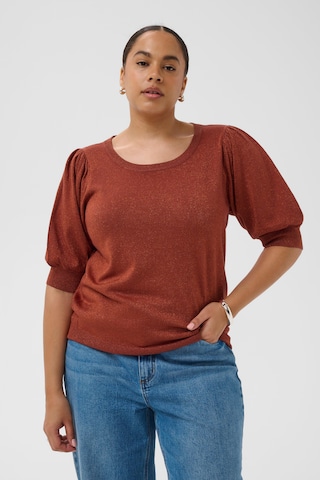 KAFFE CURVE Pullover 'KCRegitta' i brun: forside