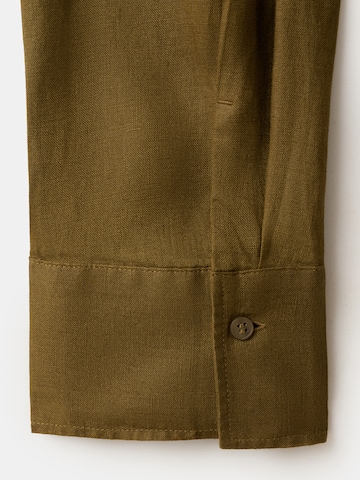 MANGO Blus 'LINO' i grön