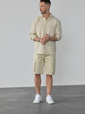 DAN FOX APPAREL Regular Shorts 'Hendrik' in Beige: predná strana