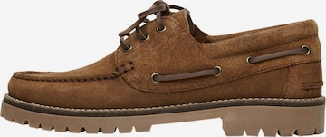 MANGO MAN Lace-Up Shoes 'Sail' in Brown: front