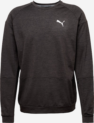 PUMA Sportska sweater majica u crna melange / bijela, Pregled proizvoda