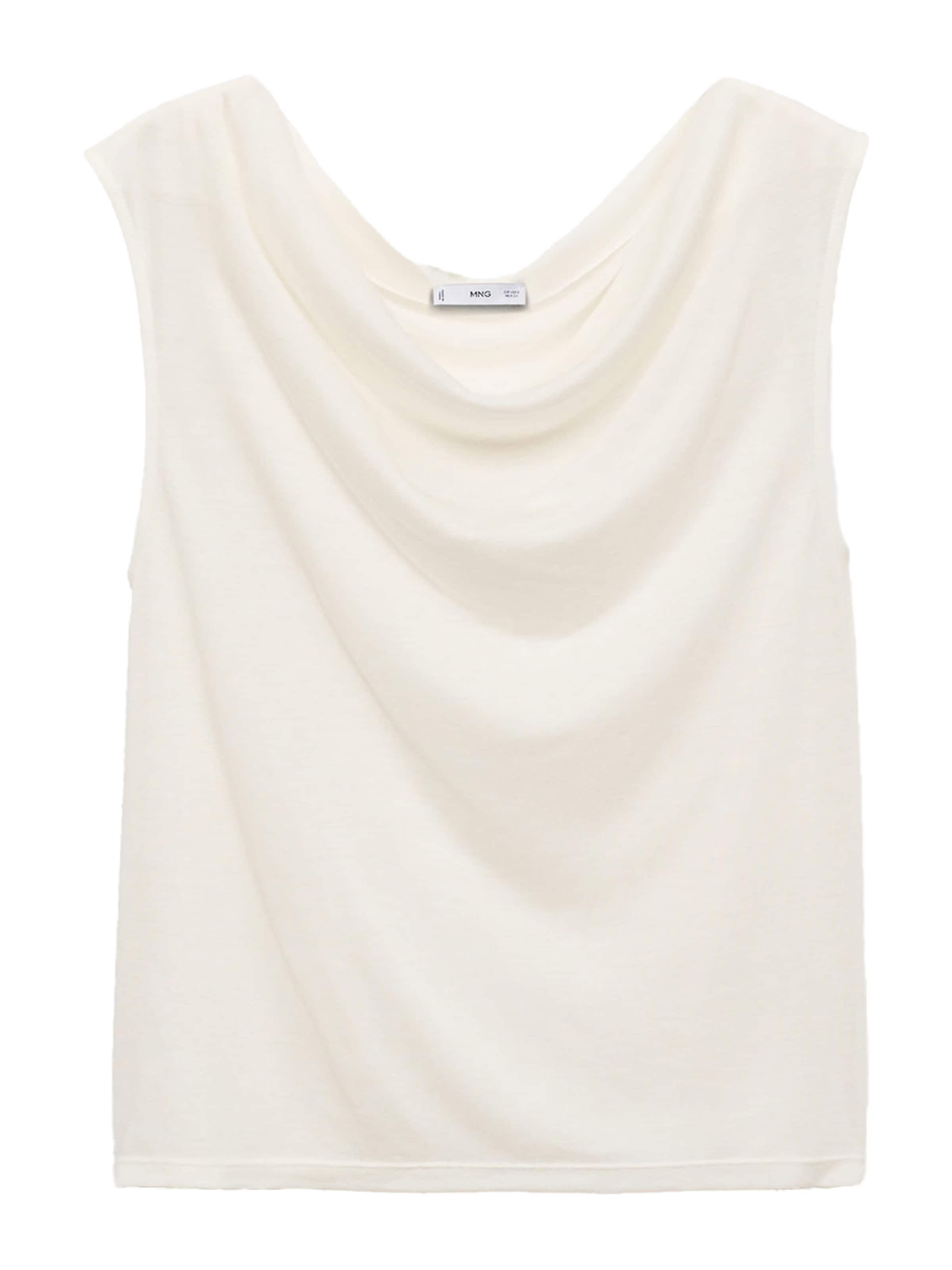 Top 'MARCELIN' de la MANGO pe bej: față
