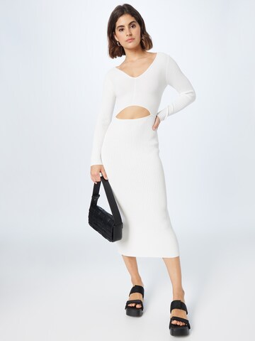 Calvin Klein Pletena obleka | bela barva