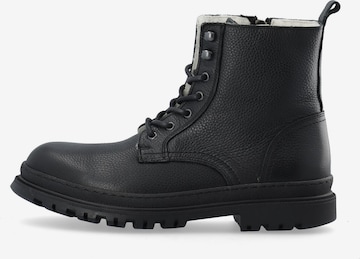 Bianco Lace-Up Boots in Black: front