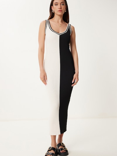 Happiness İstanbul Robes en maille en S-M en noir / blanc, Vue avec produit