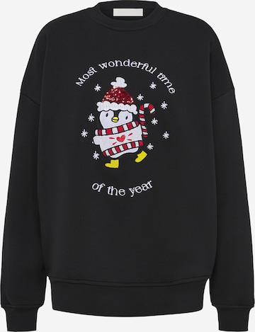 LeGer by Lena GerckeSweater majica 'Viola' - crna boja: prednji dio