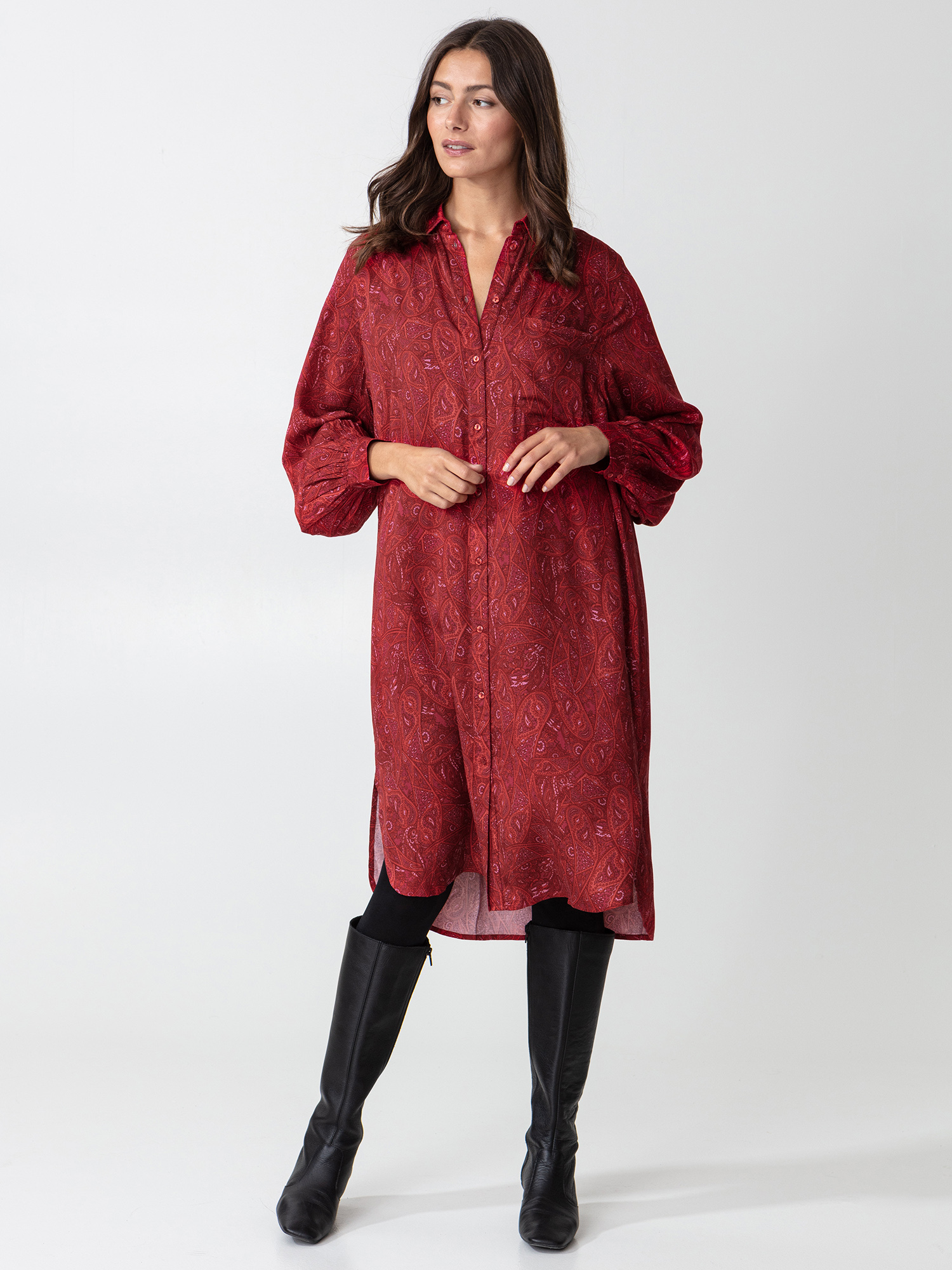 Odzież Kobiety Indiska Sukienka CHLOE w kolorze Czerwony, Burgundm 