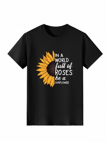 T-shirt 'Women's Summer Short Sleeves Tops' LapaPlus en noir