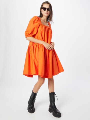 Gina Tricot - Vestido 'Ronja' em laranja