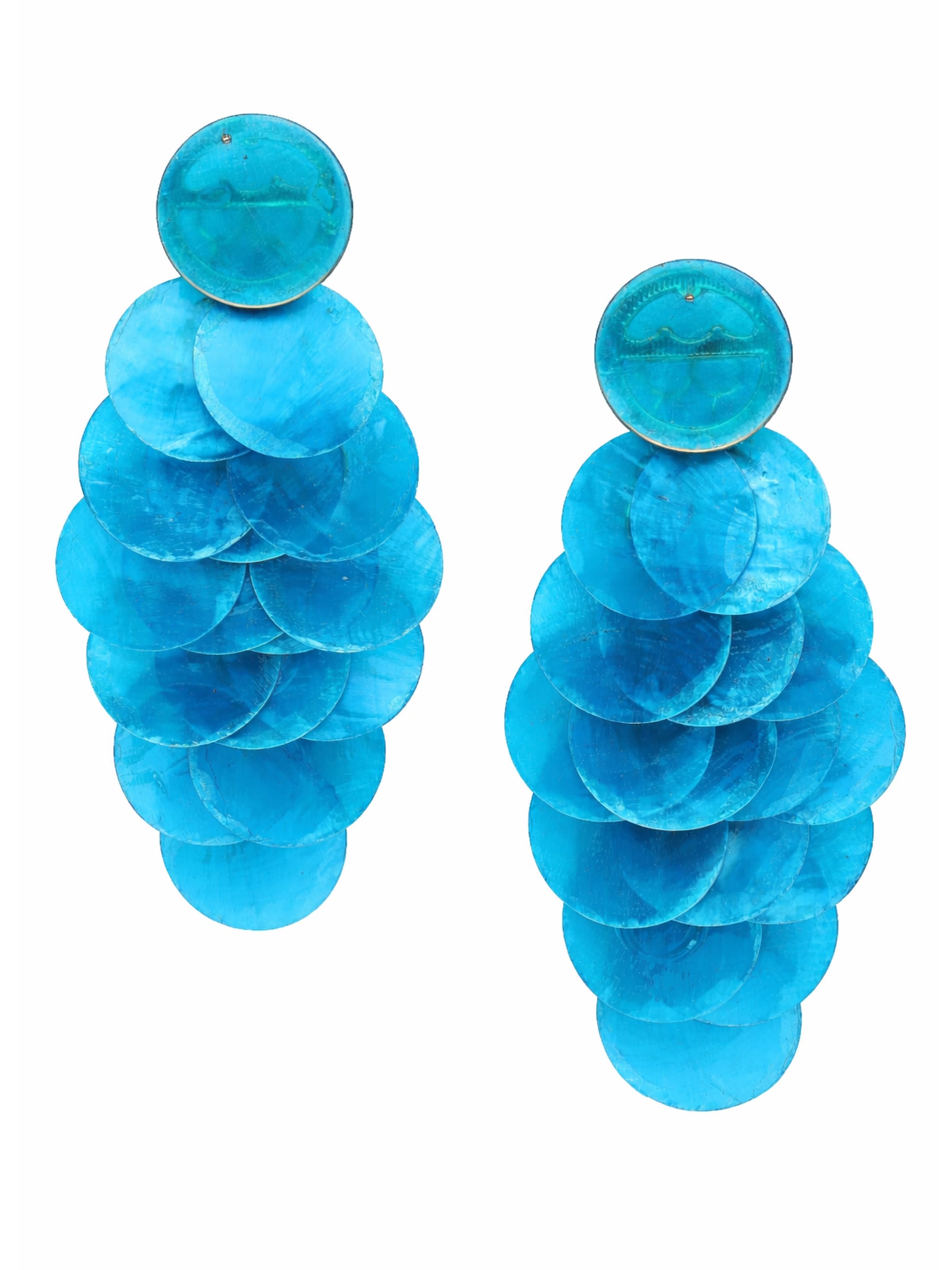 AVANT-GARDE PARIS - Pendientes 'Velmora' en azul