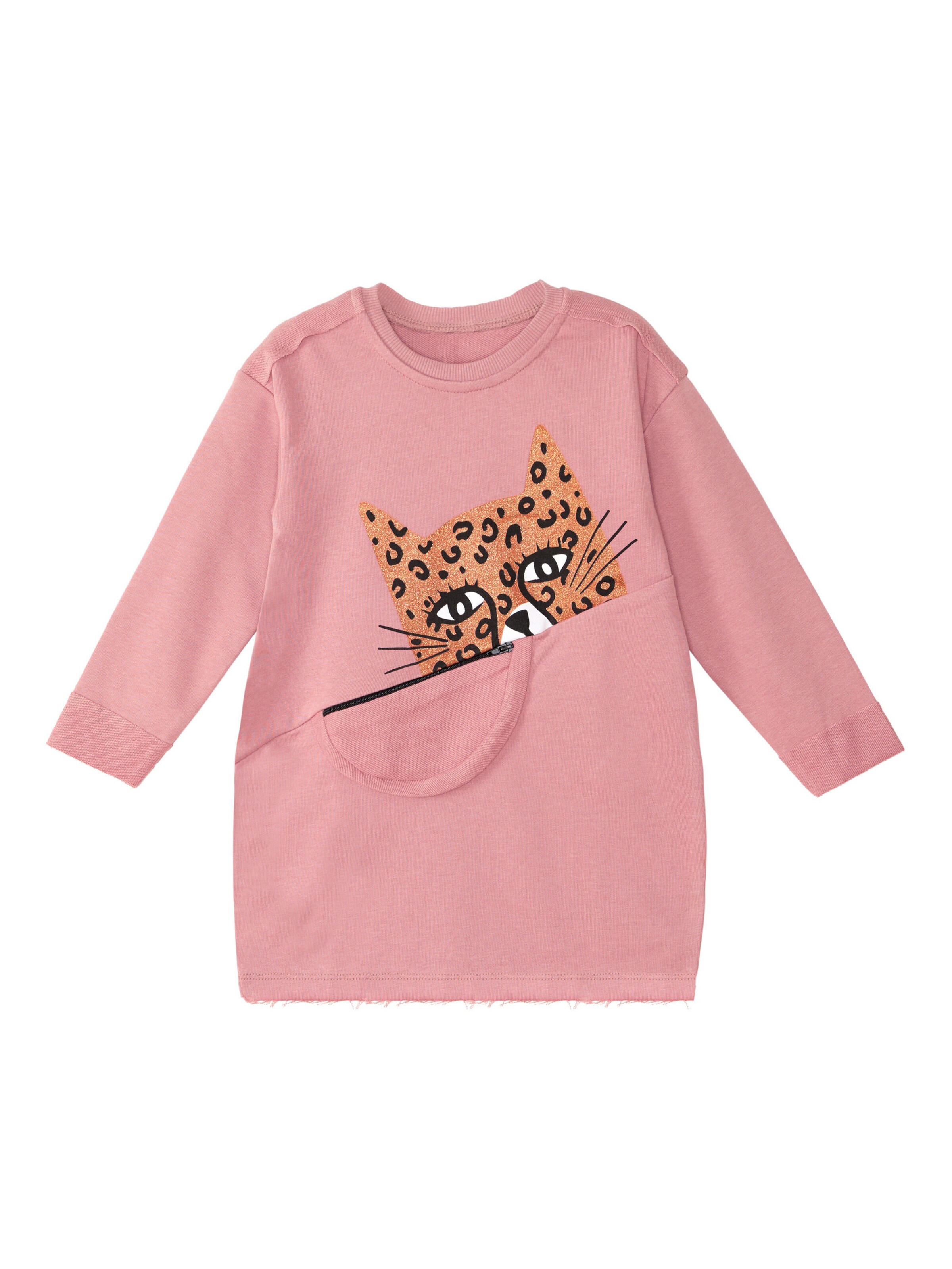 Denokids Dress 'Leopard Pocket' in Pink: front